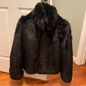 Michael Kors Black Fur Coat